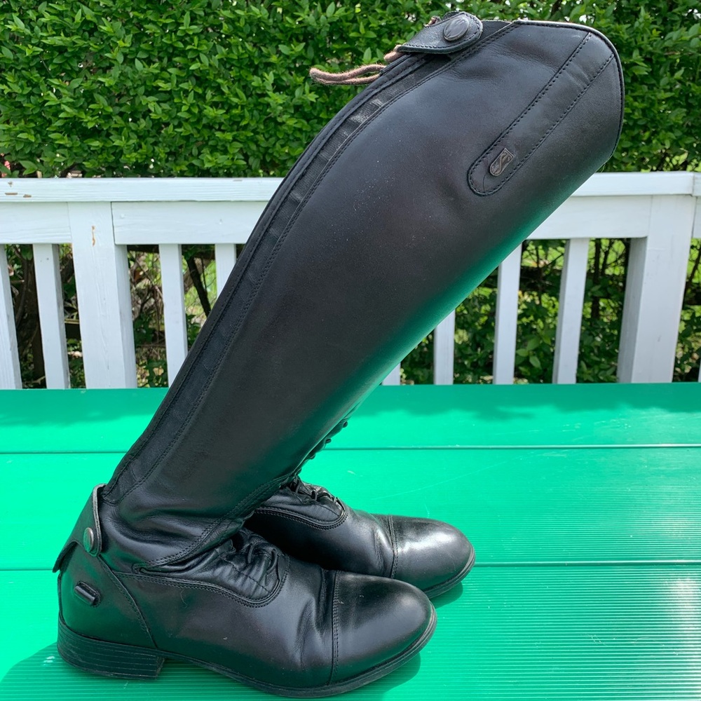 Used Tredstep 38 srh. I can measurebut I believe they are slim regular height.
